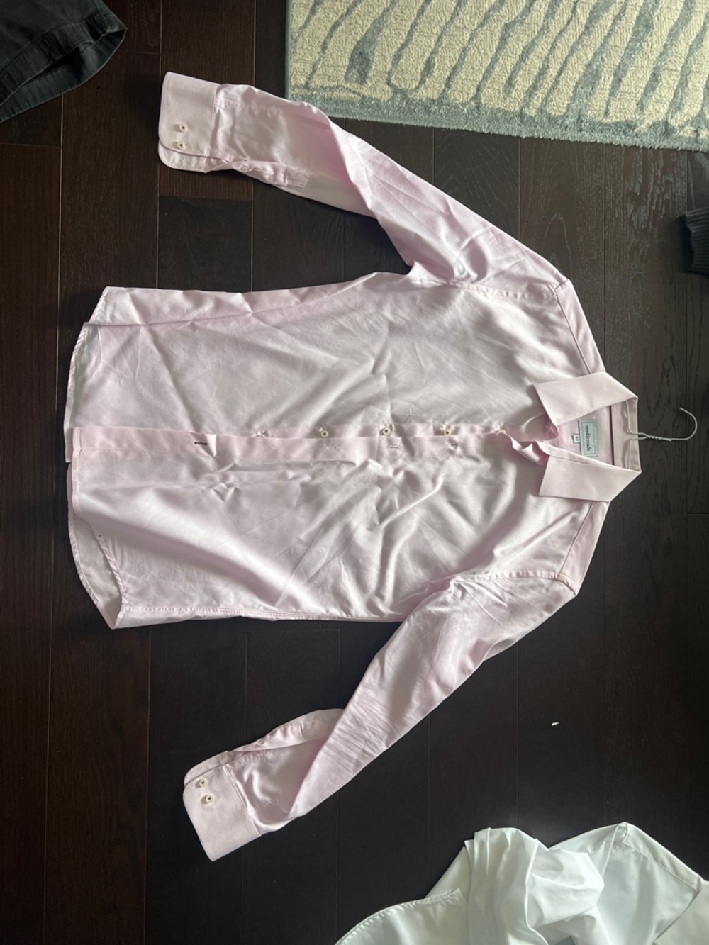 Nimble-made Light Pink Button-Down Dress Shirt Size M Slim Fit